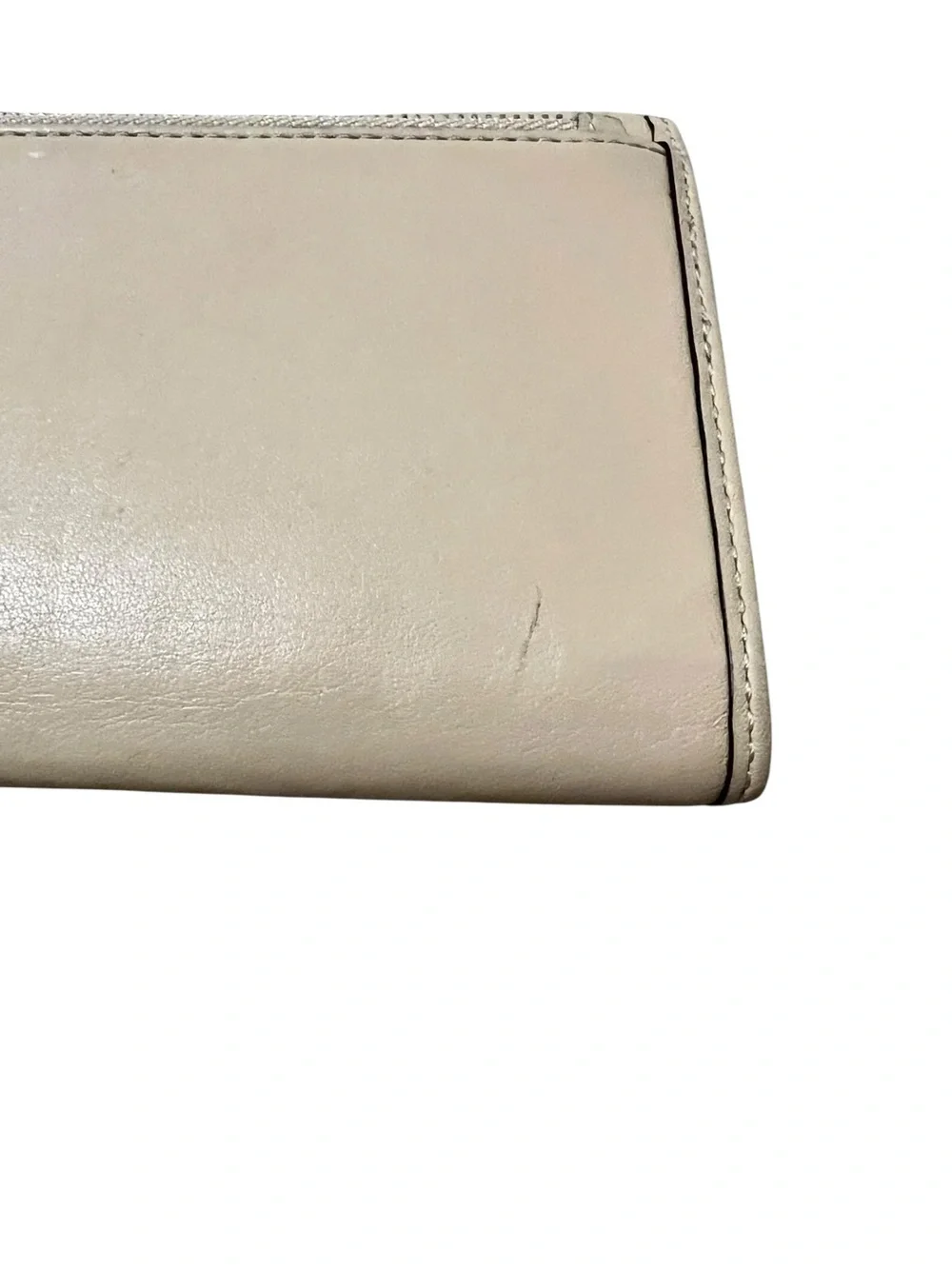 Coach Cream Leather Continental Clutch Wallet